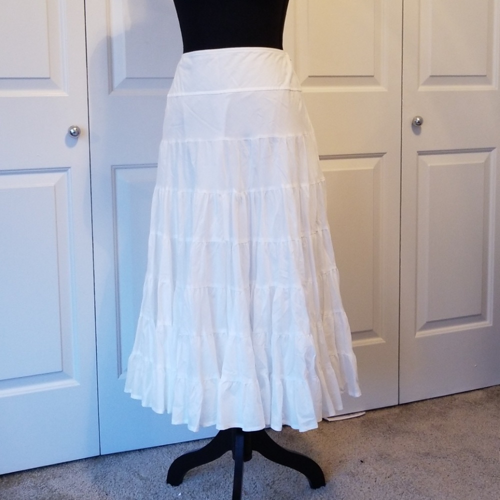 White ruffle skirt